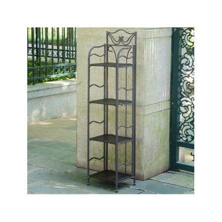 INTERNATIONAL CARAVAN 12 in. Valencia 4-Tier Plant Stand, Chocolate 4120-CH